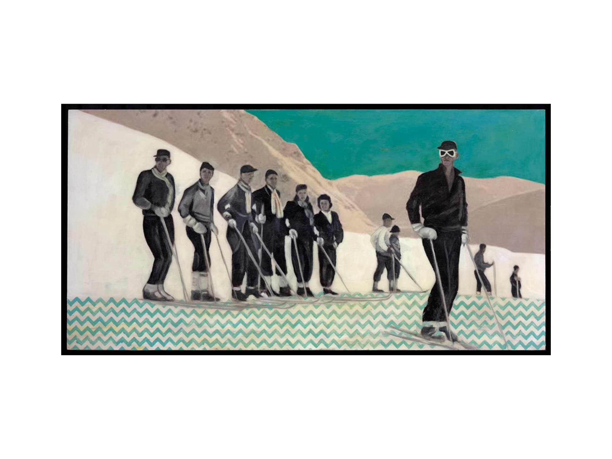 Ski Lesson avec Chevron, 2014, by Sarah Martin