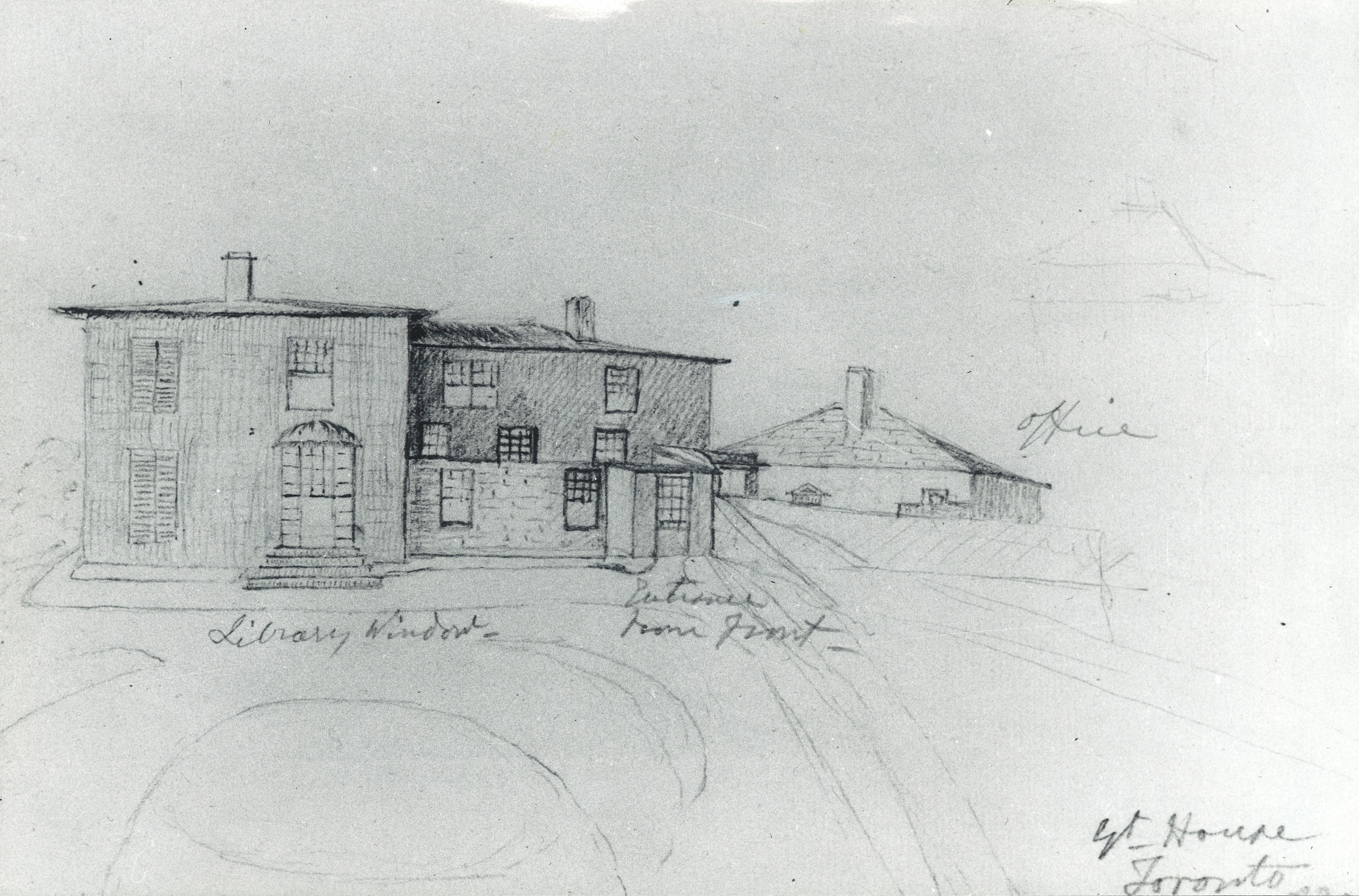 A sketch of Elmsley House and Beverley House