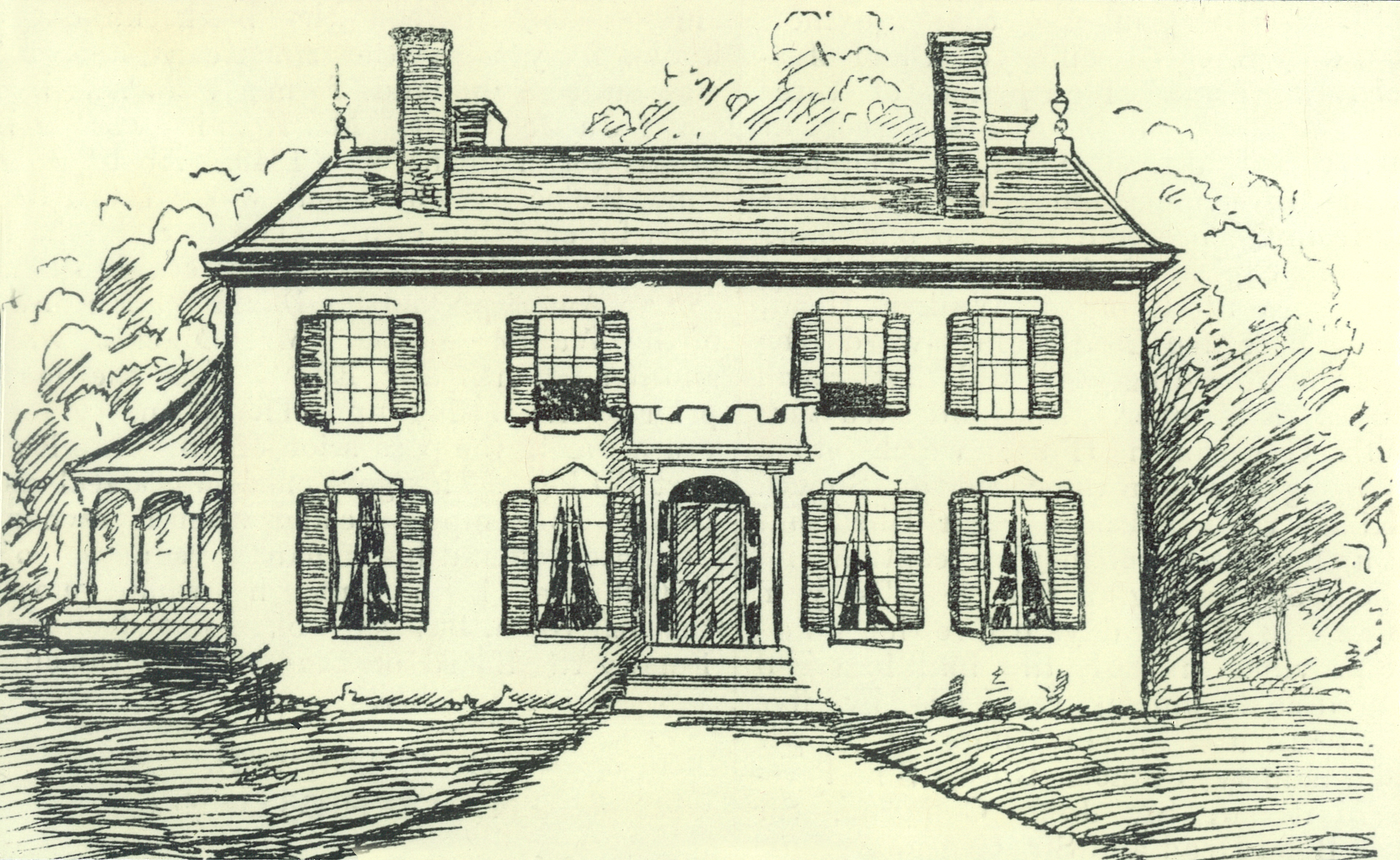 A sketch of Elmsley Villa