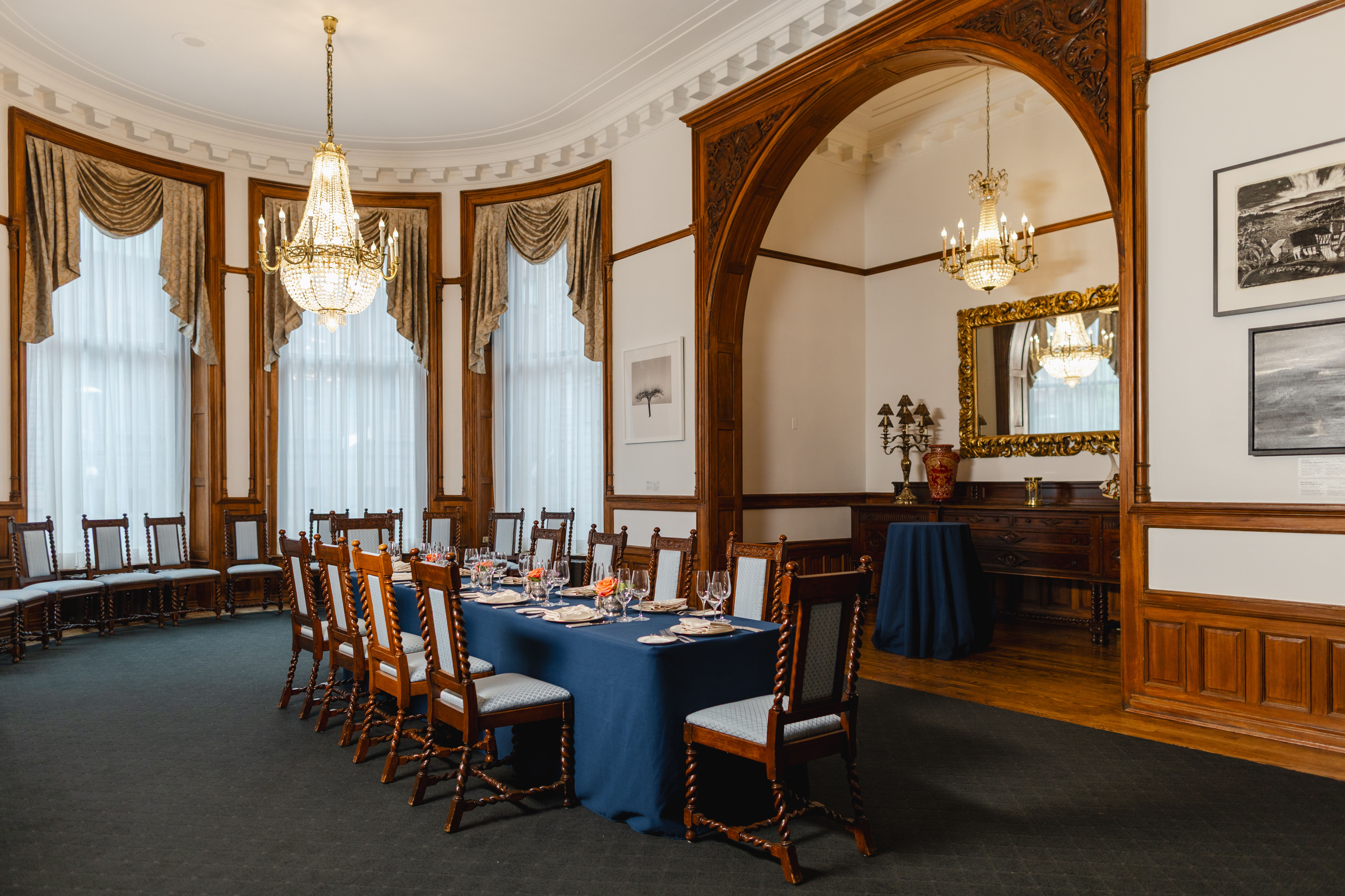 The dining room in the Lieutenant Governor’s Suite