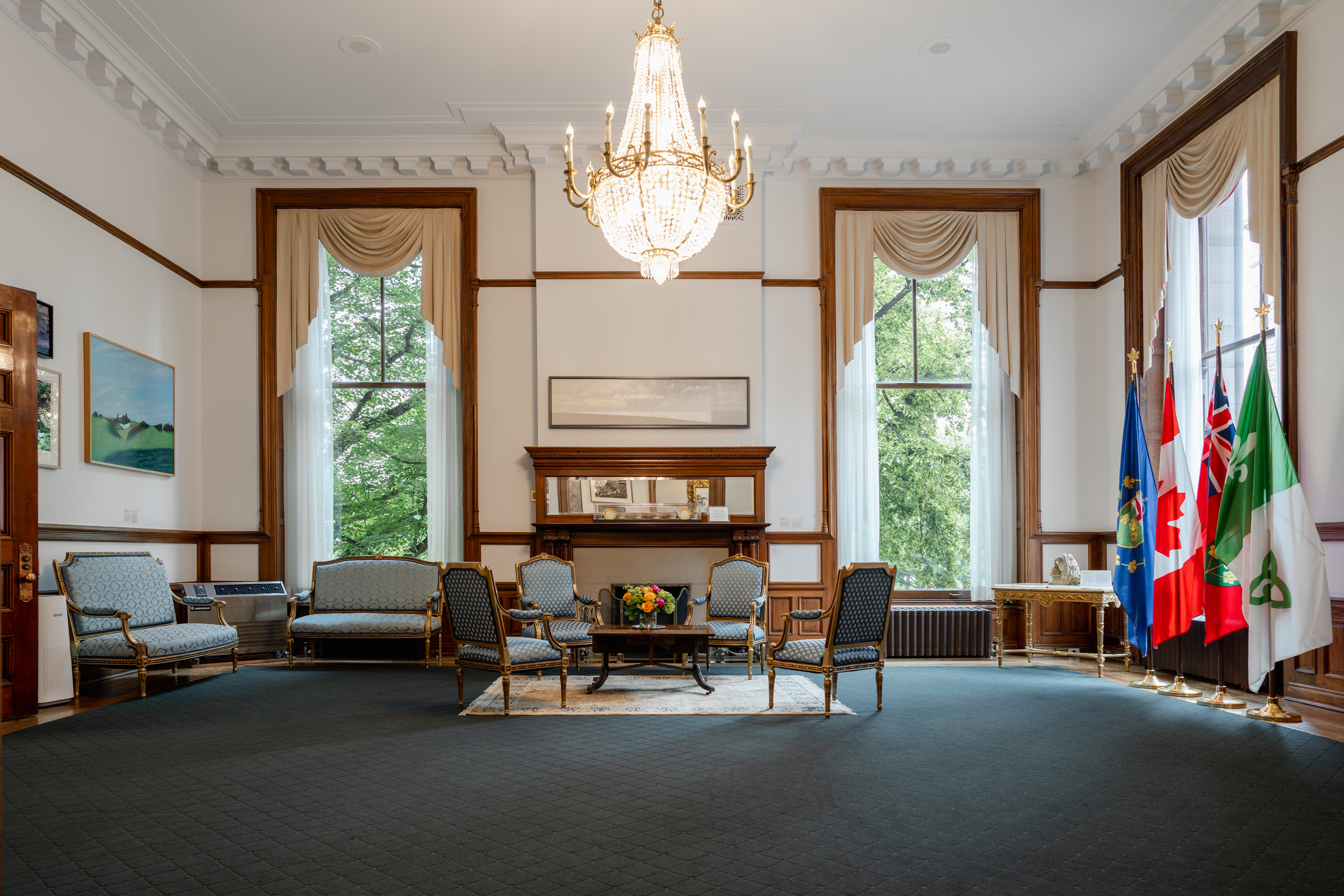 The drawing room in the Lieutenant Governor’s Suite