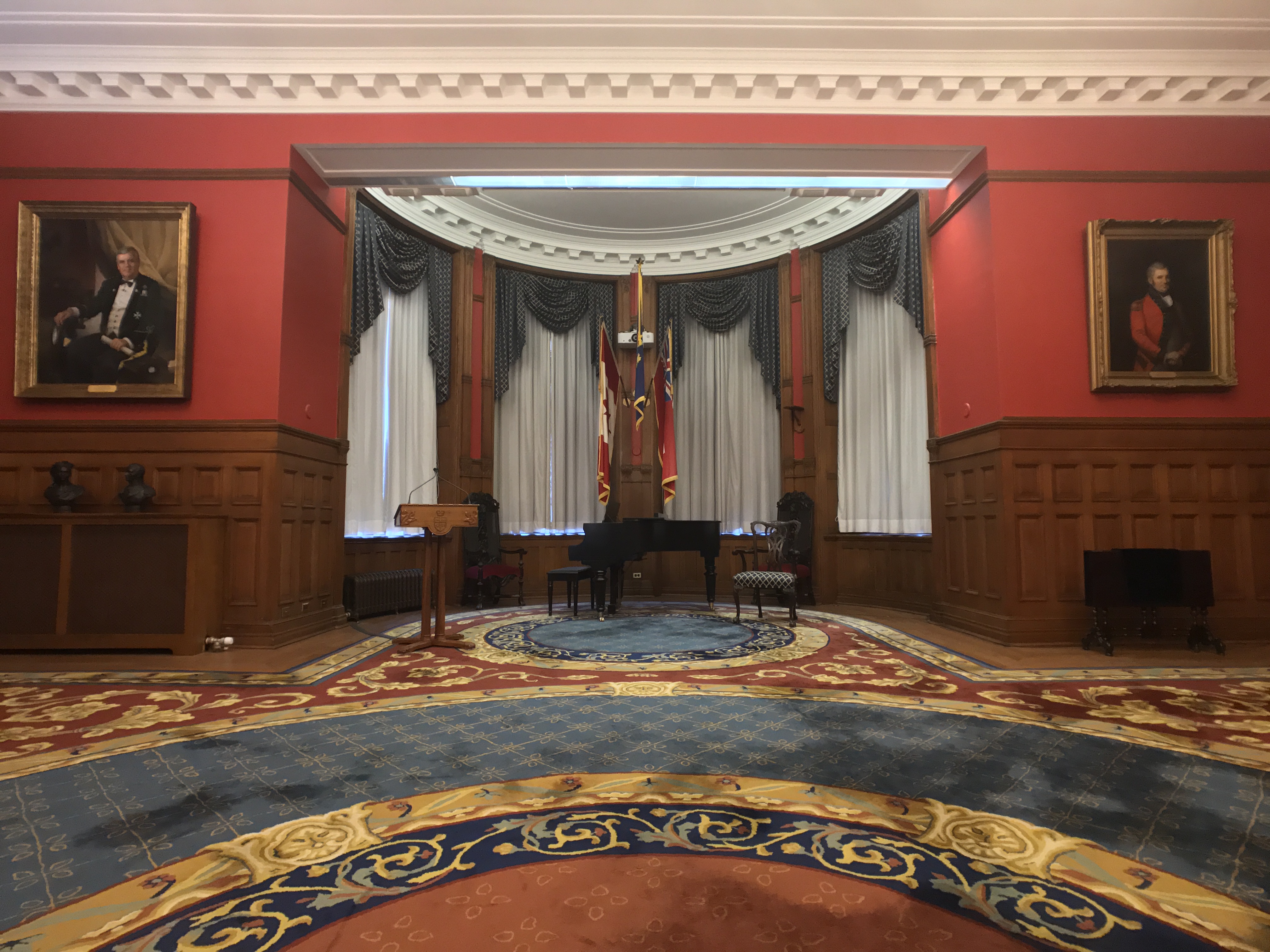 The music room in the Lieutenant Governor’s Suite
