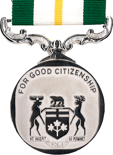 Queen Elizageth II Ontario Medal for Good Citizenship